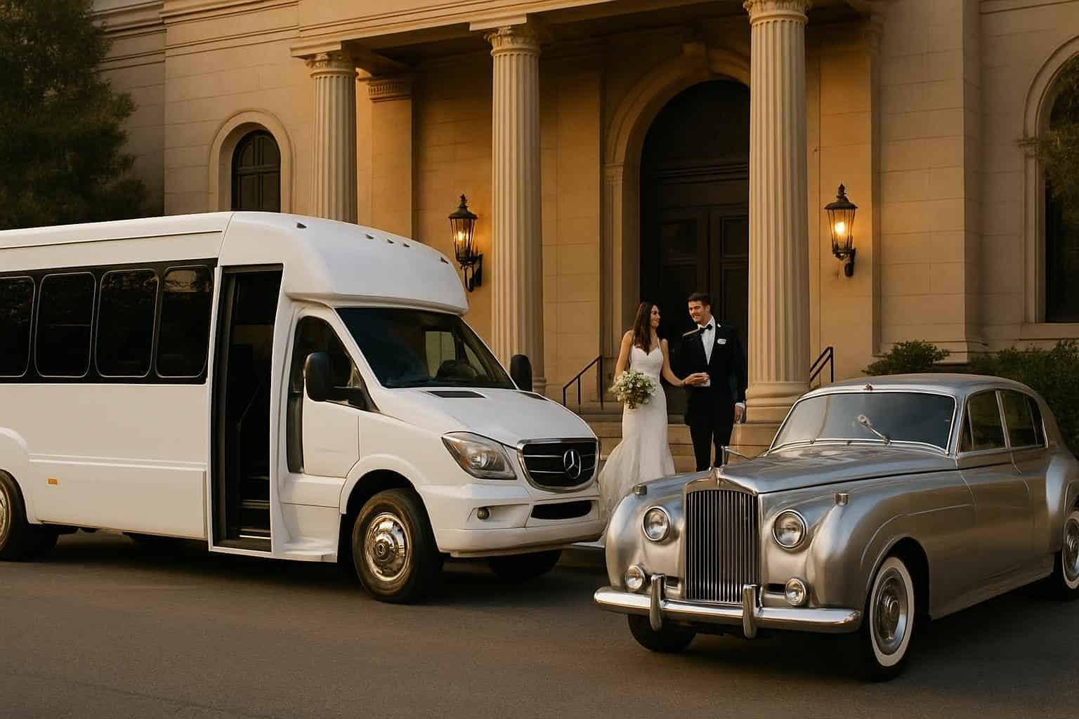 Do you provide wedding day shuttles and a classic vintage getaway car in Birmingham Alabama?