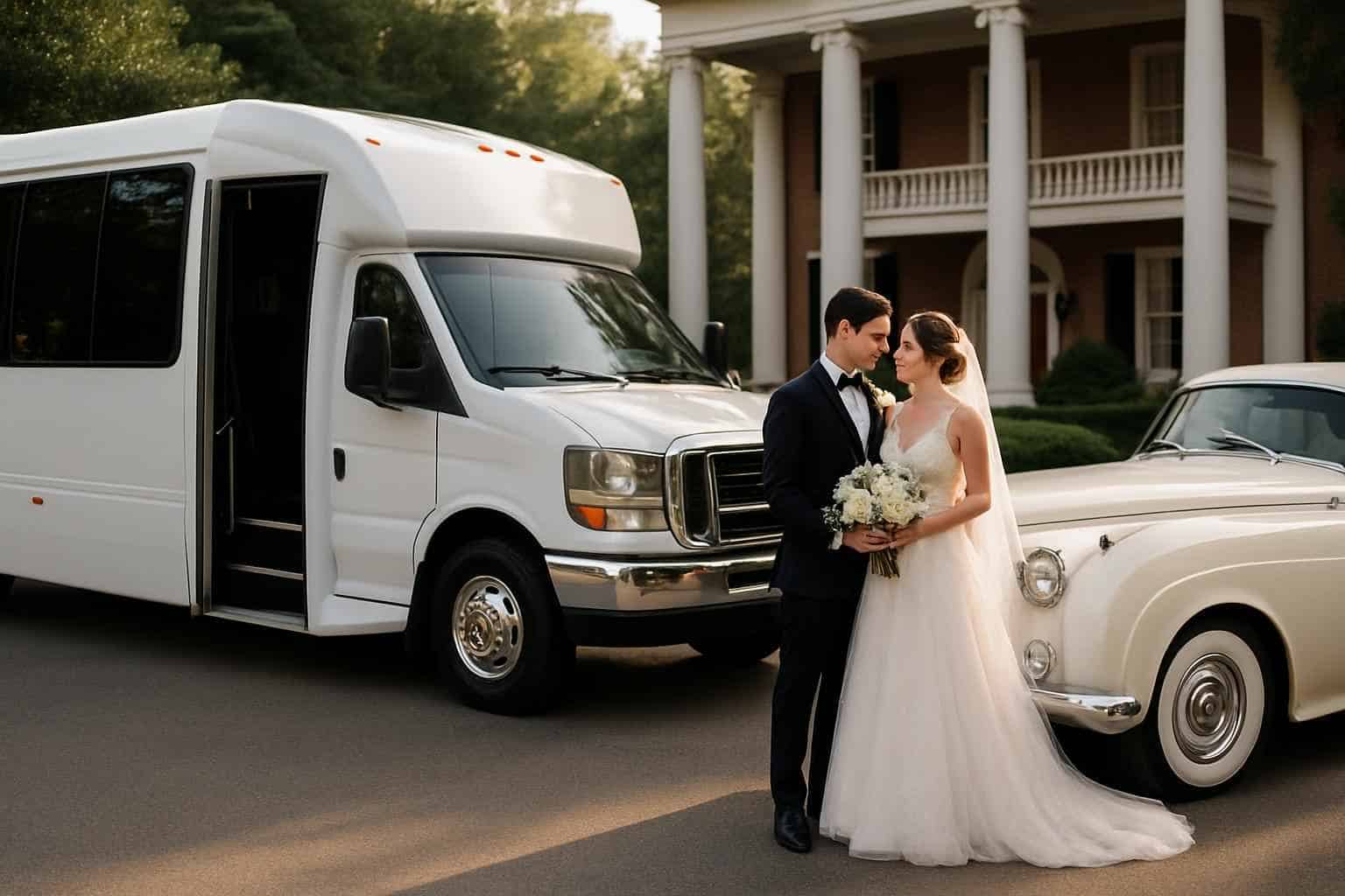 Do you provide wedding day shuttles and a classic vintage getaway car in Huntsville Alabama