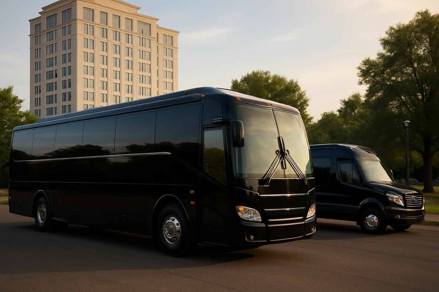 Luxury Black Buses For Huntsville Events