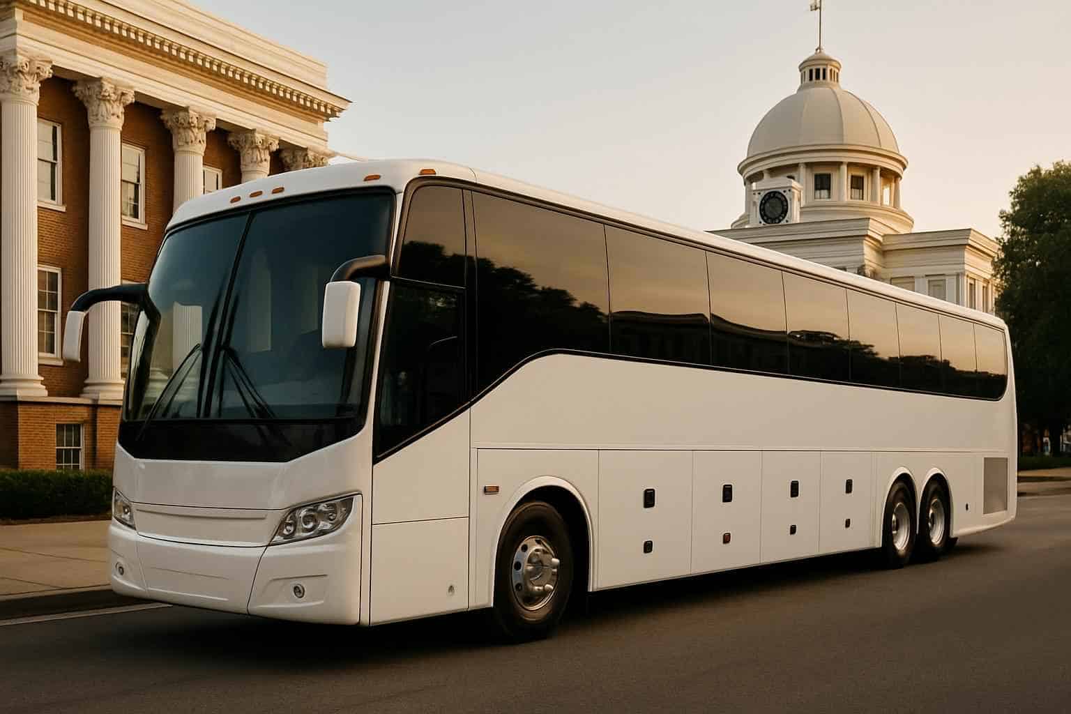 Luxury White Party Buses With A Driver