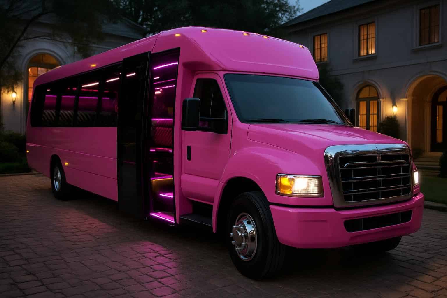 Pink Party Bus Rental Services in Huntsville Alabama