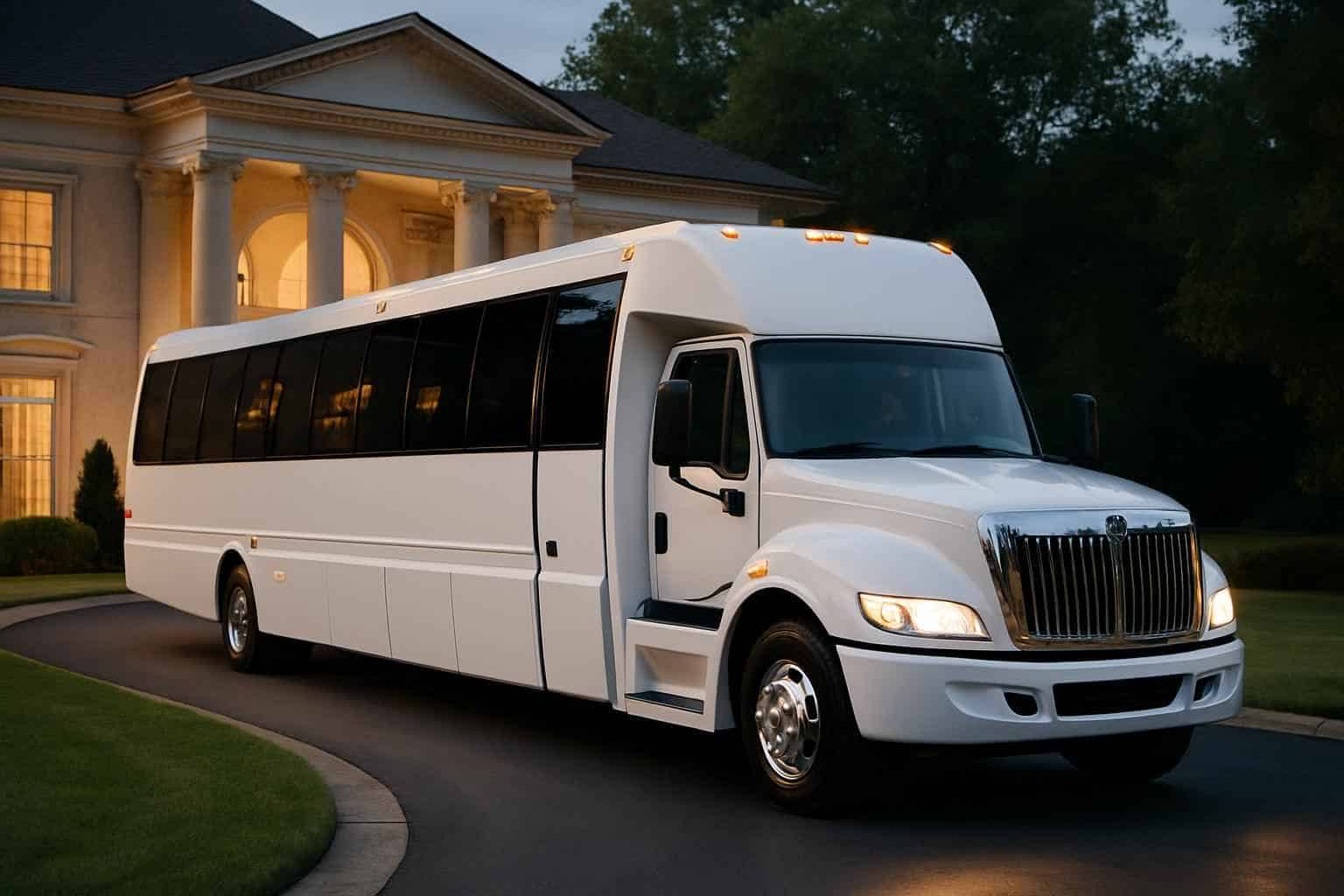 White Party Bus Rental Services in Huntsville Alabama