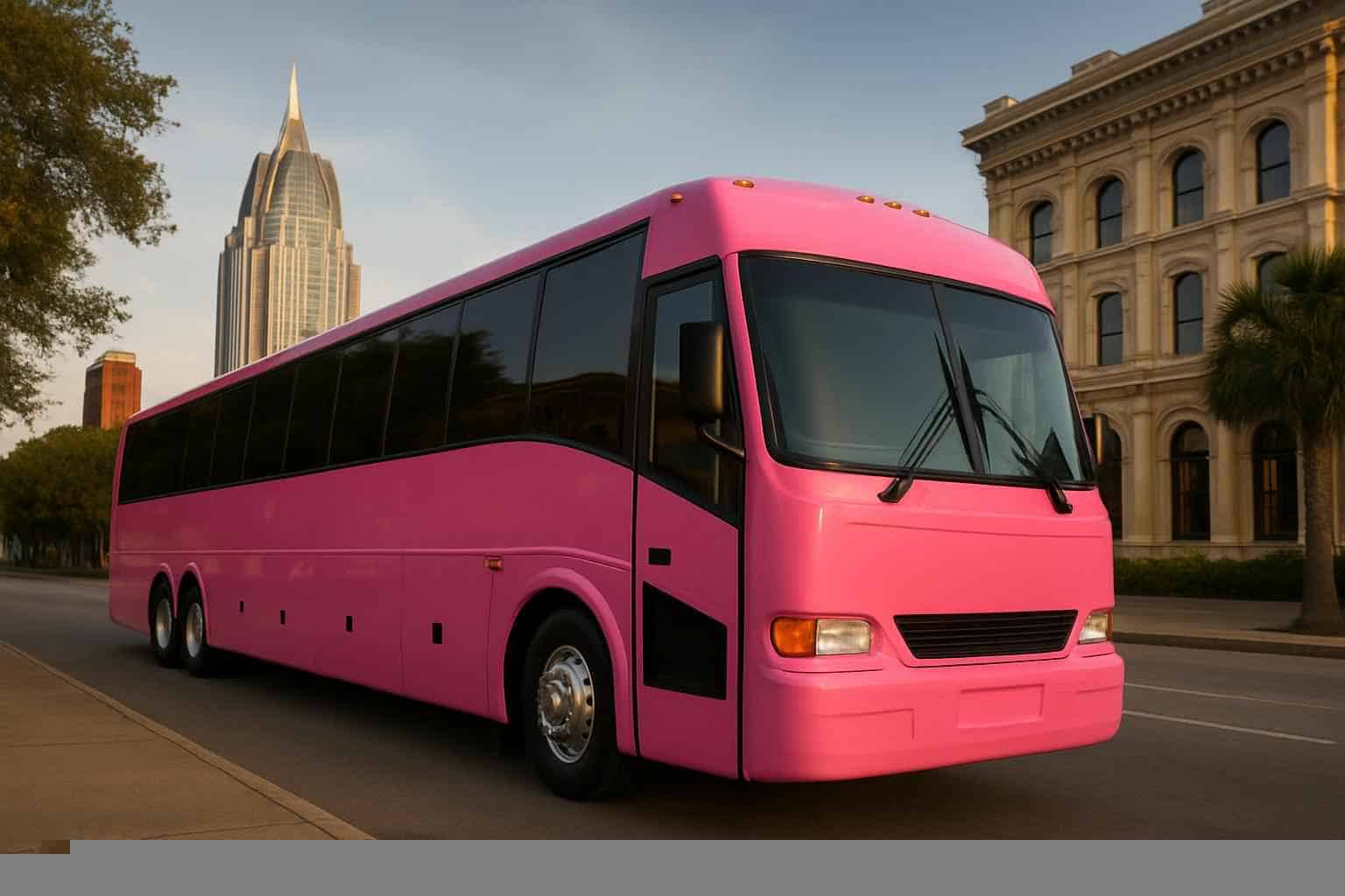 Best Pink Party Bus Company In Mobile AL