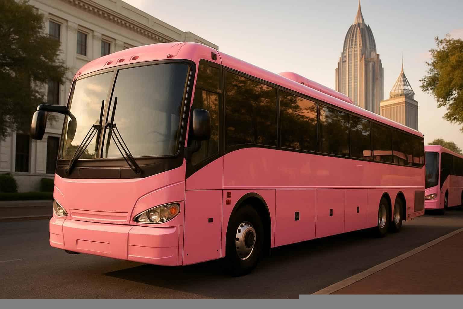 Pink Limo Bus Rentals For Groups In Mobile