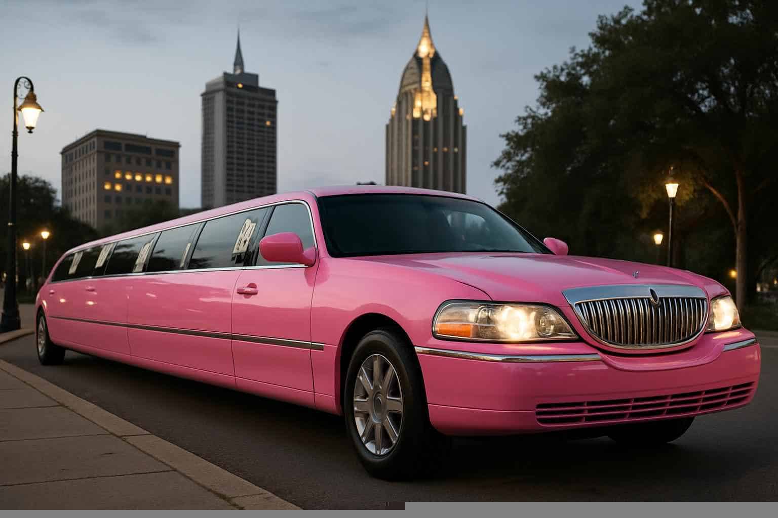 Mobile Alabama Pink Limo Service