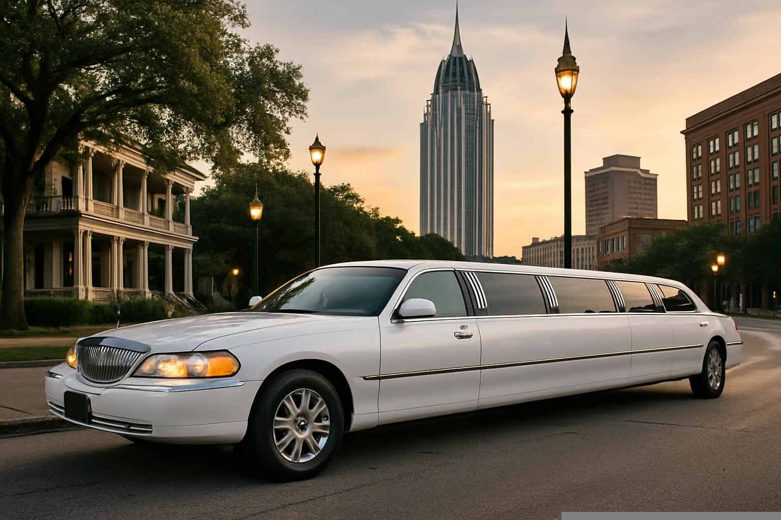 Mobile Alabama White Limos