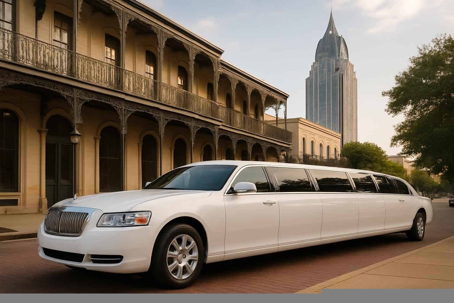 White Limo Rental Services in Mobile Alabama