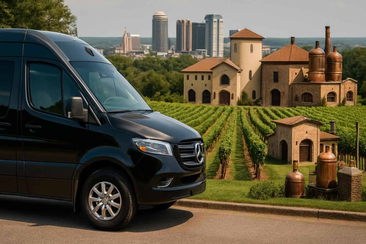 Can you handle multi-stop winery brewery city tours around Birmingham Alabama?