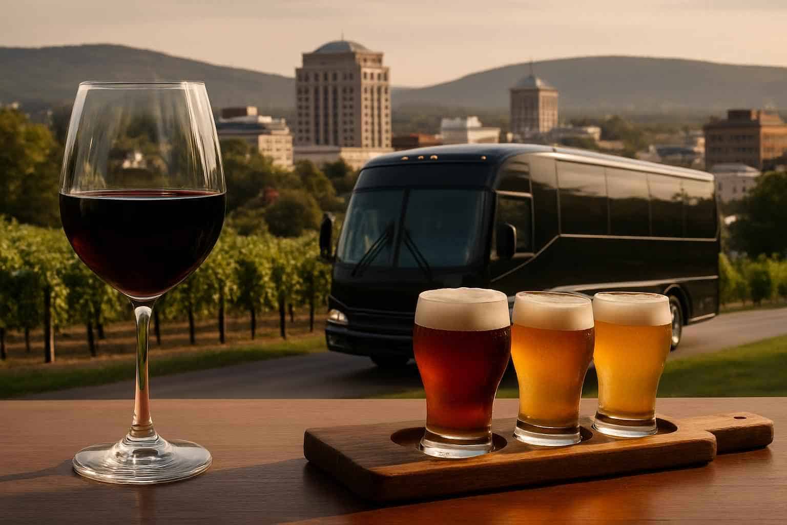 Can you handle multi-stop winery brewery city tours around Huntsville Alabama