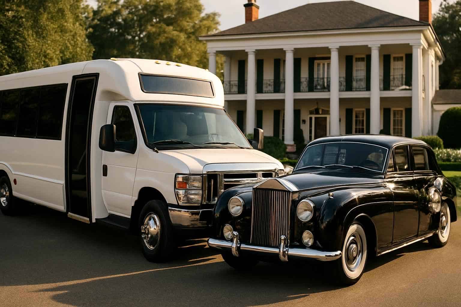 Do you provide wedding day shuttles and a classic vintage getaway car in Birmingham Alabama?
