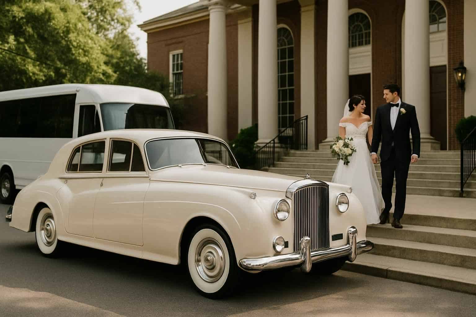 Do you provide wedding day shuttles and a classic vintage getaway car in Birmingham Alabama