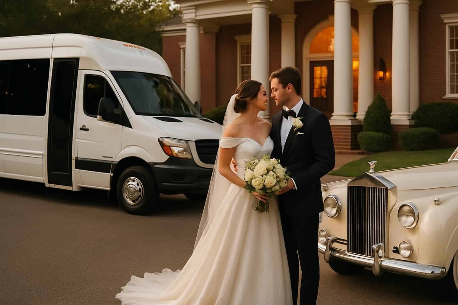 Do you provide wedding day shuttles and a classic vintage getaway car in Huntsville Alabama