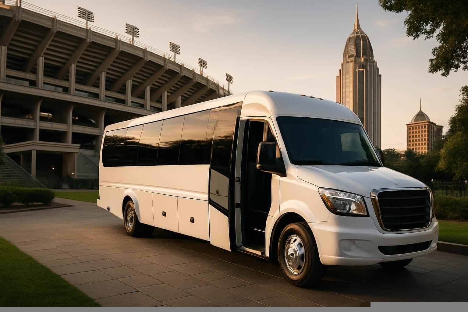 Can I book Mobile Alabama shuttles for popular venues and stadiums?