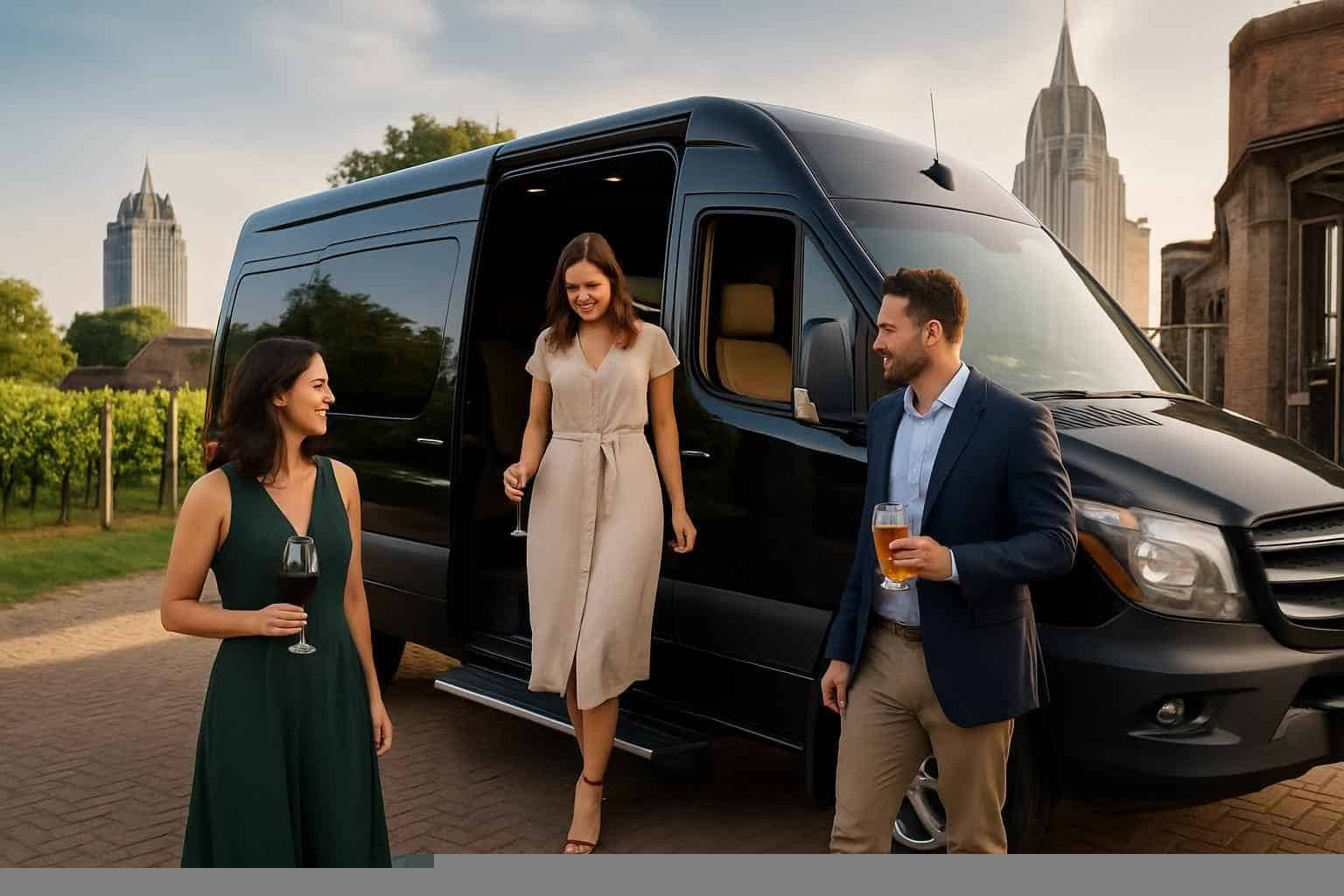 Can you handle multi-stop winery brewery city tours around Mobile Alabama?