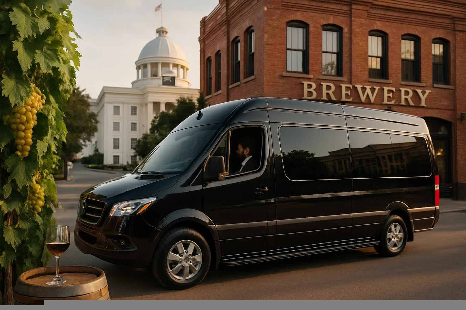 Can you handle multi-stop winery brewery city tours around Montgomery Alabama?