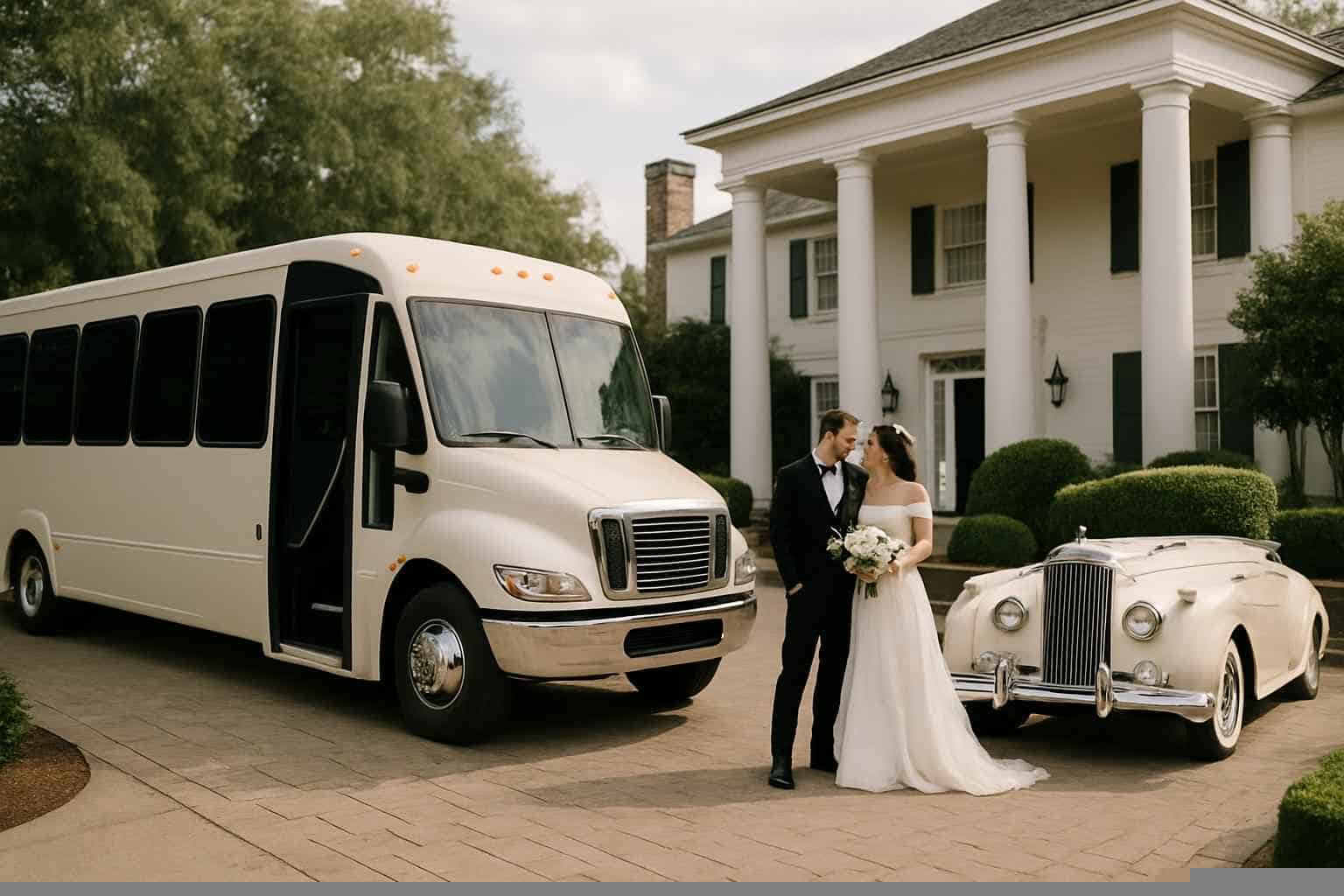 Do You Provide Wedding Day Shuttles And A Classic Vintage Getaway Car In Tuscaloosa Alabama