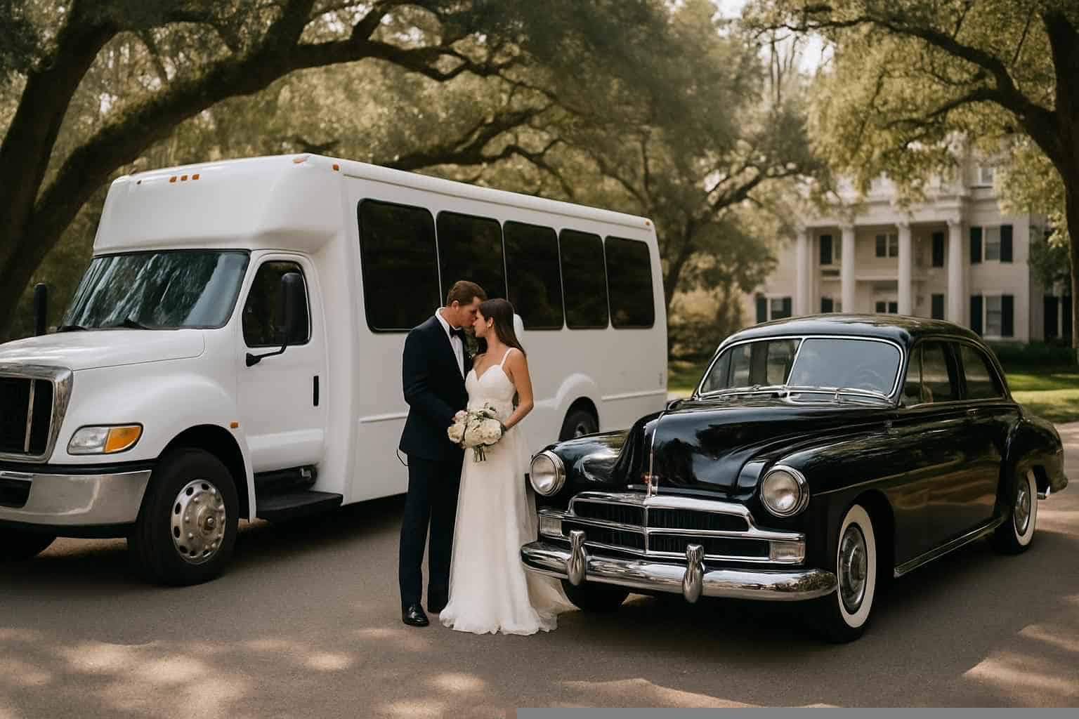 Do You Provide Wedding Day Shuttles And A Classic Vintage Getaway Car In Mobile Alabama