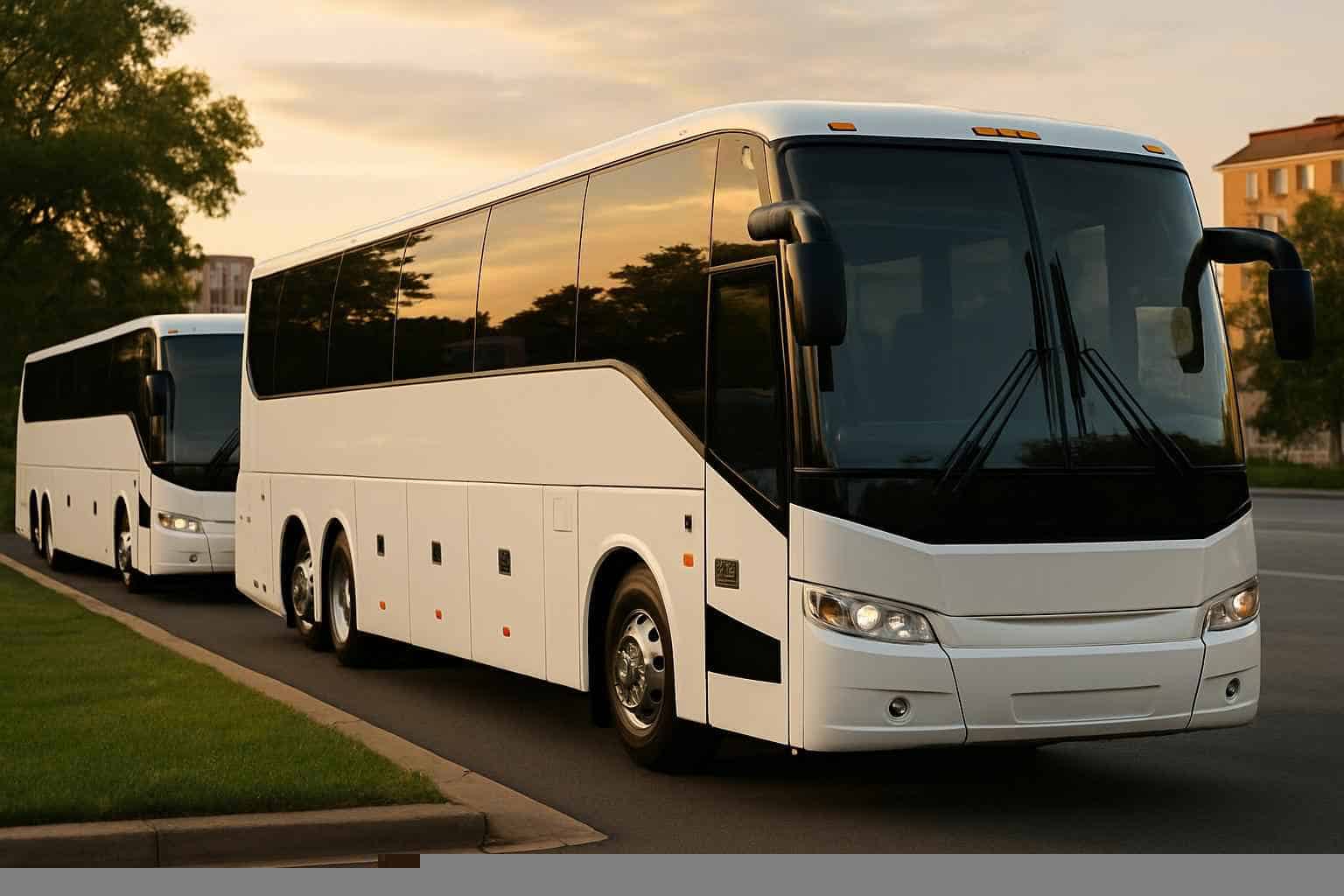 Luxury White Party Buses In Hoover Alabama