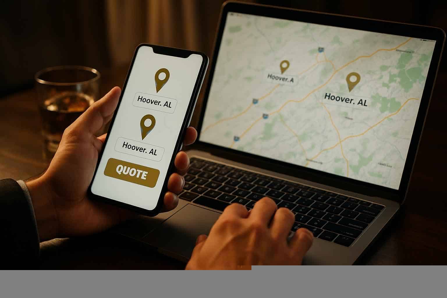 How do I get an instant quote for a trip in Hoover Alabama