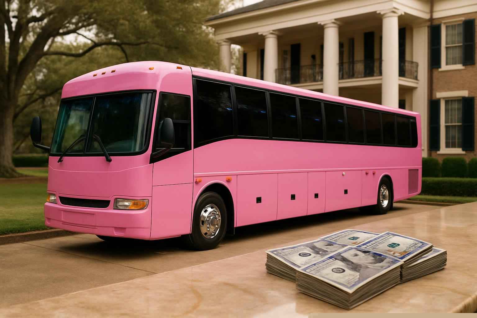 How much does pink party bus rental cost in Tuscaloosa Alabama