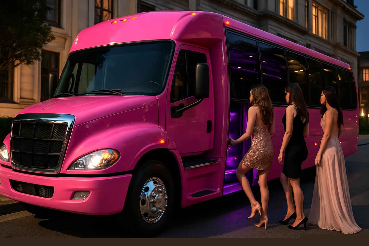 Pink Party Bus Rental Services in Tuscaloosa Alabama