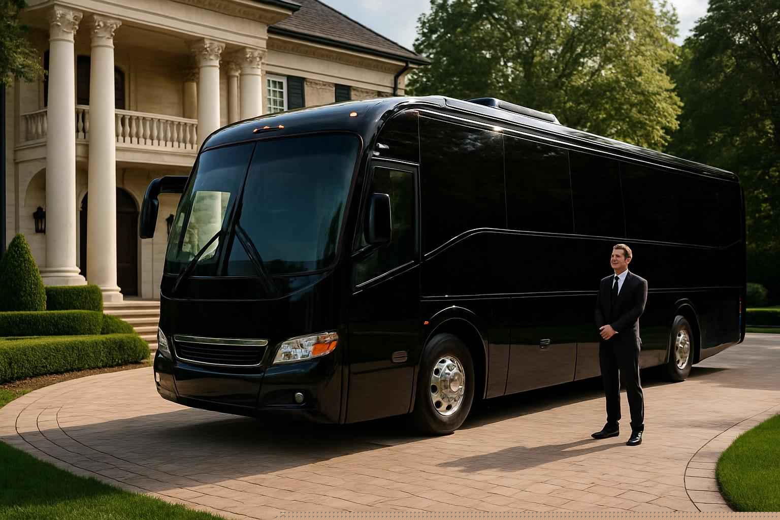 Luxury Black Bus Service In Tuscaloosa AL