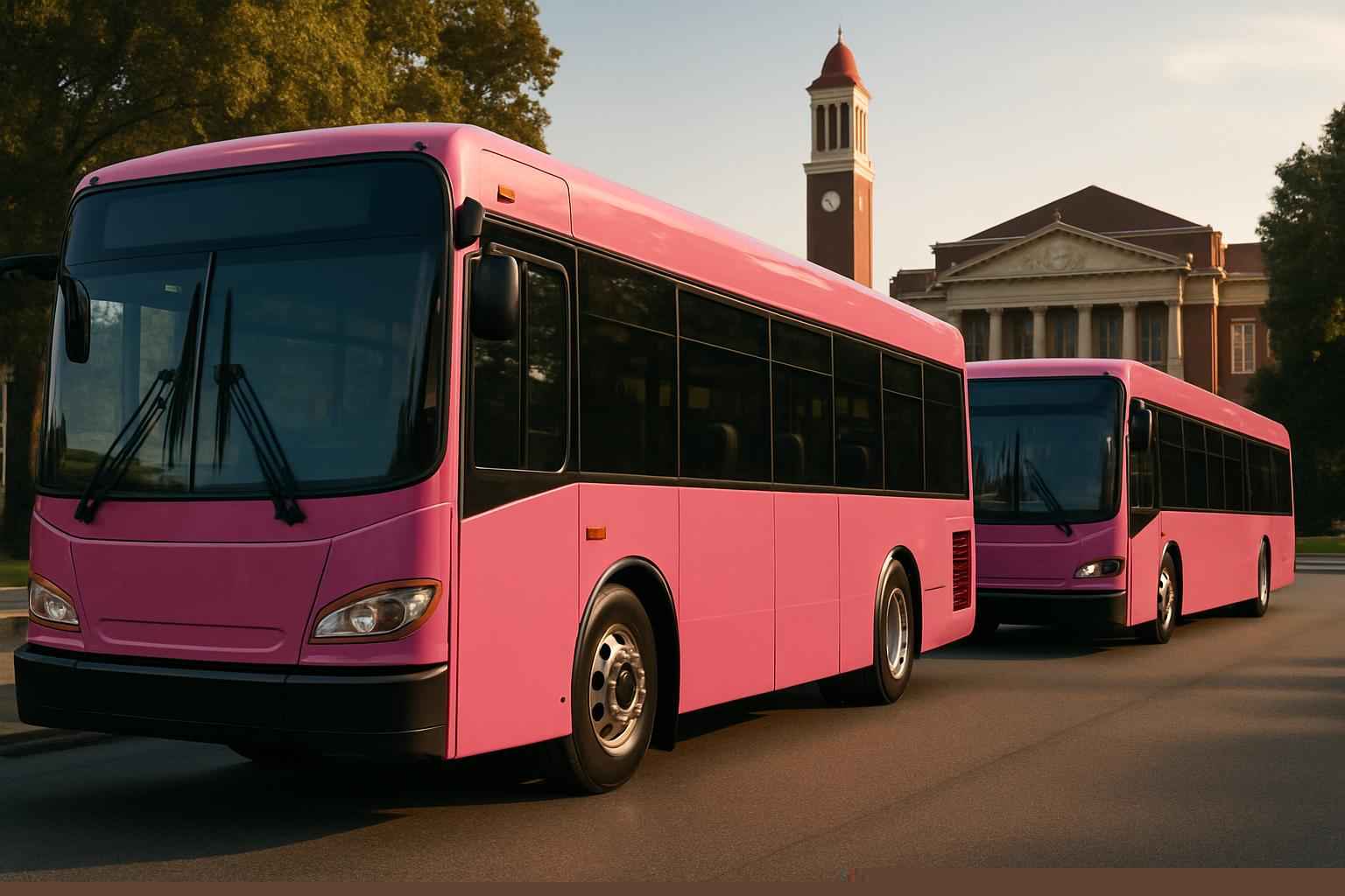 Tuscaloosa Alabama Pink Buses