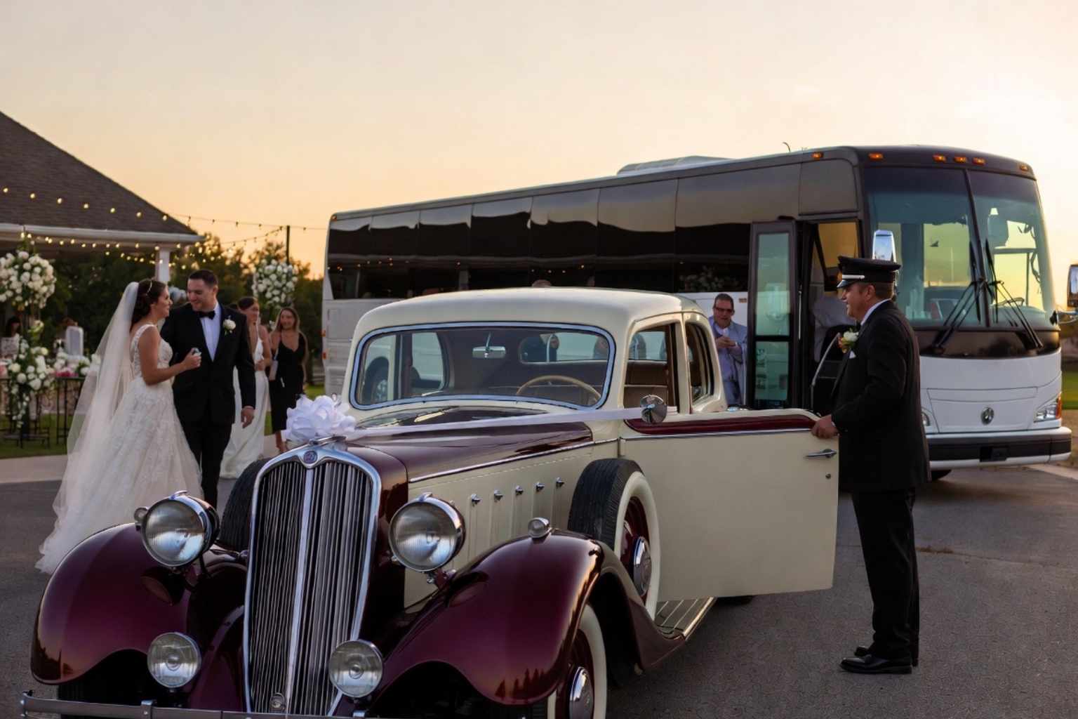 Do You Provide Wedding Day Shuttles And A Classic Vintage Getaway Car In Gadsden Alabama?