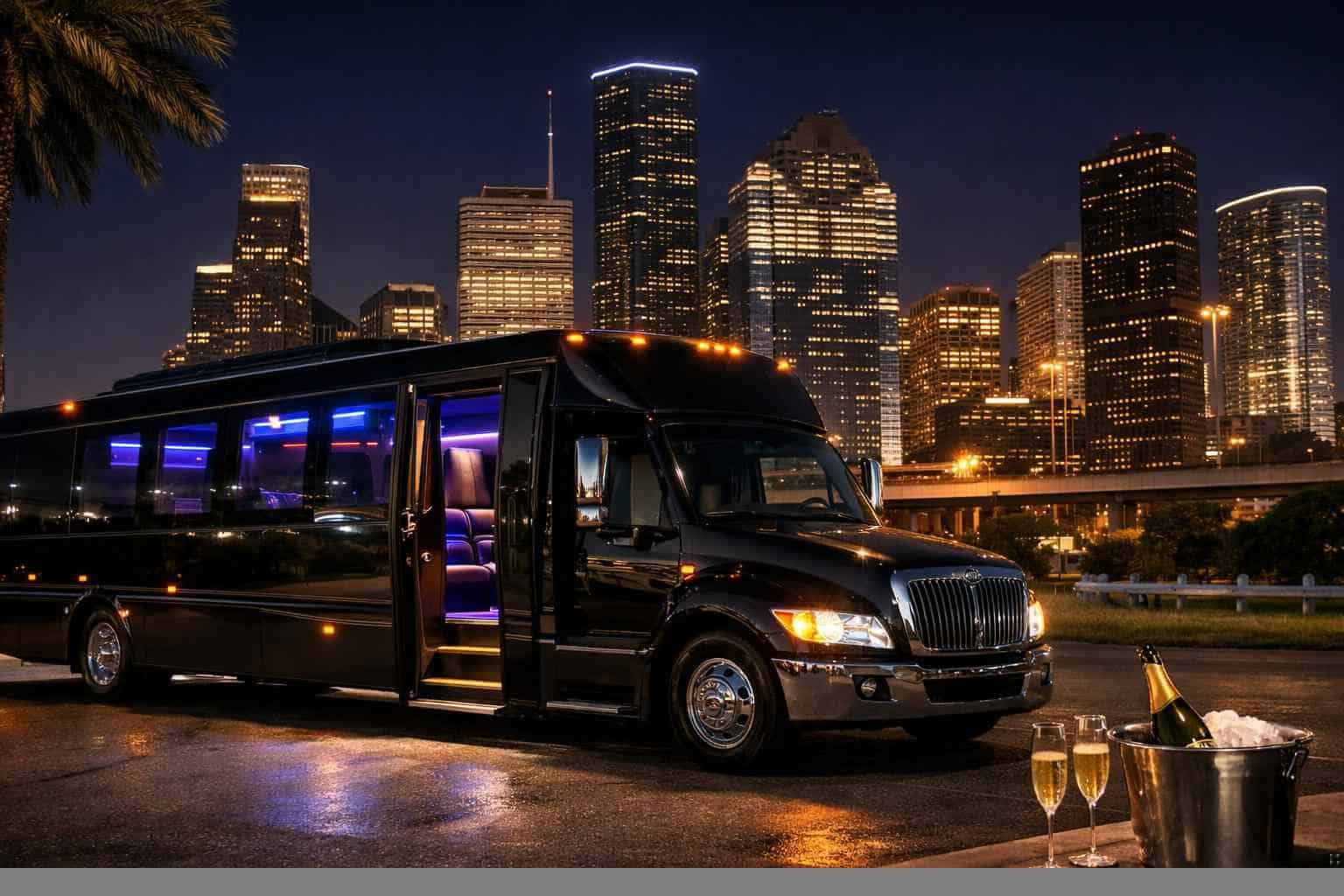Black Party Bus Rental Services In Houston Texas