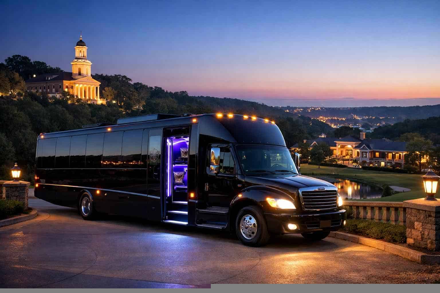 Luxury Black Party Bus Services Vestavia Hills
