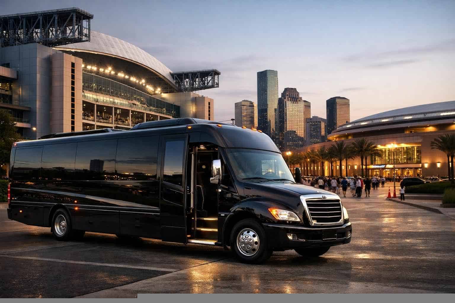 Can I book Houston Texas shuttles for popular venues and stadiums