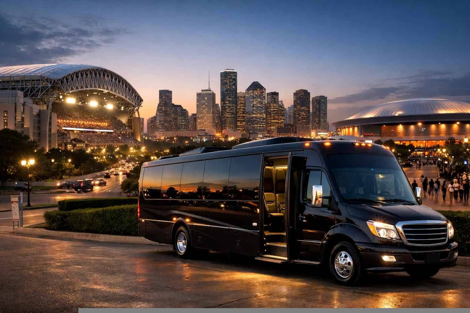 Can I book Houston Texas shuttles for popular venues and stadiums?