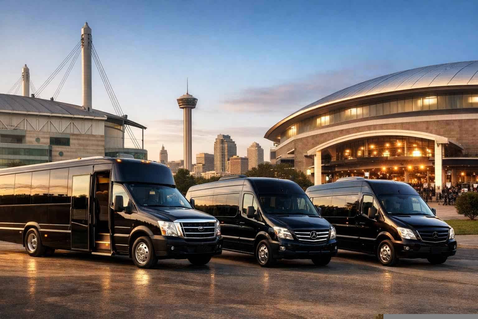 Can I book San Antonio Texas shuttles for popular venues and stadiums