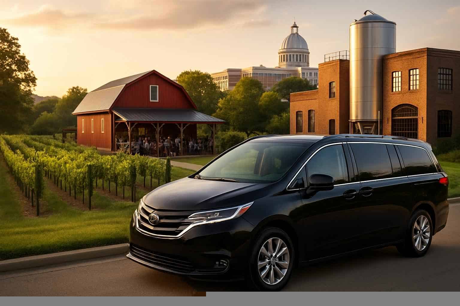 Can you handle multi-stop winery brewery city tours around Madison Alabama?