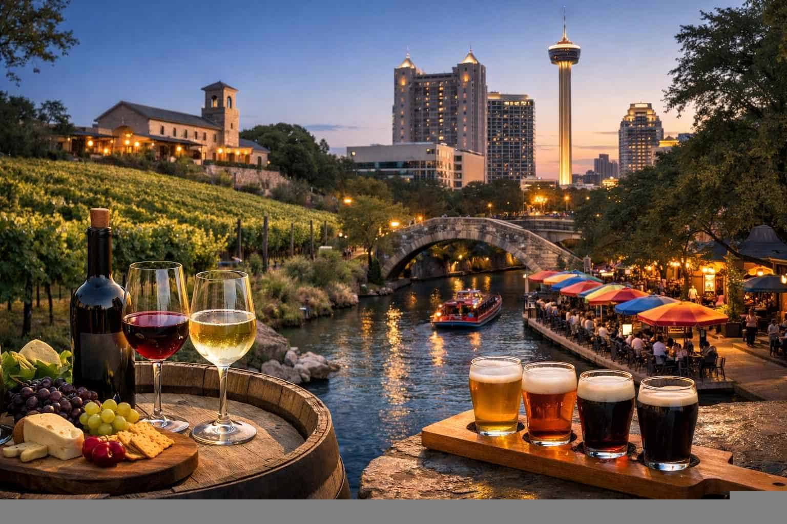 Can you handle multi-stop winery brewery city tours around San Antonio Texas?