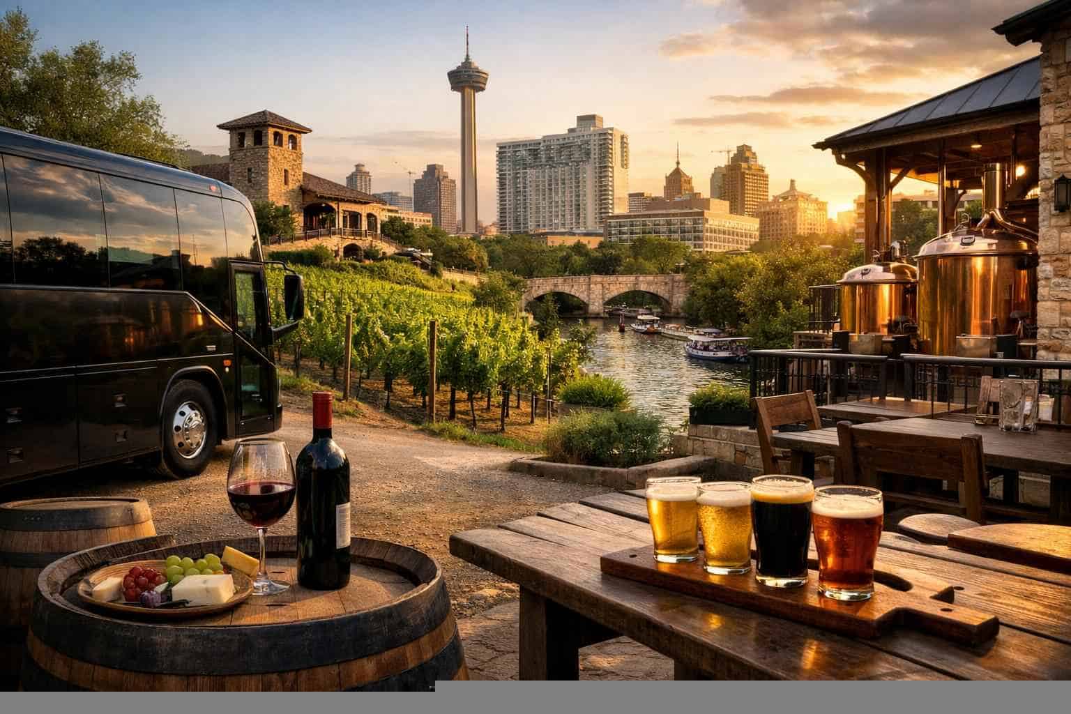 Can You Handle Multi Stop Winery Brewery City Tours Around San Antonio Texas?