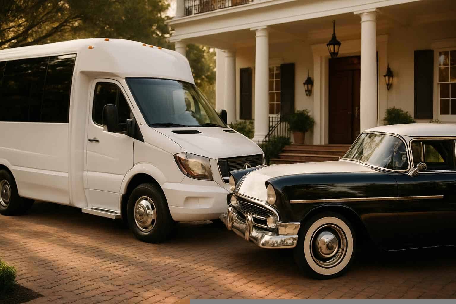 Do you provide wedding day shuttles and a classic vintage getaway car in Phenix City Alabama