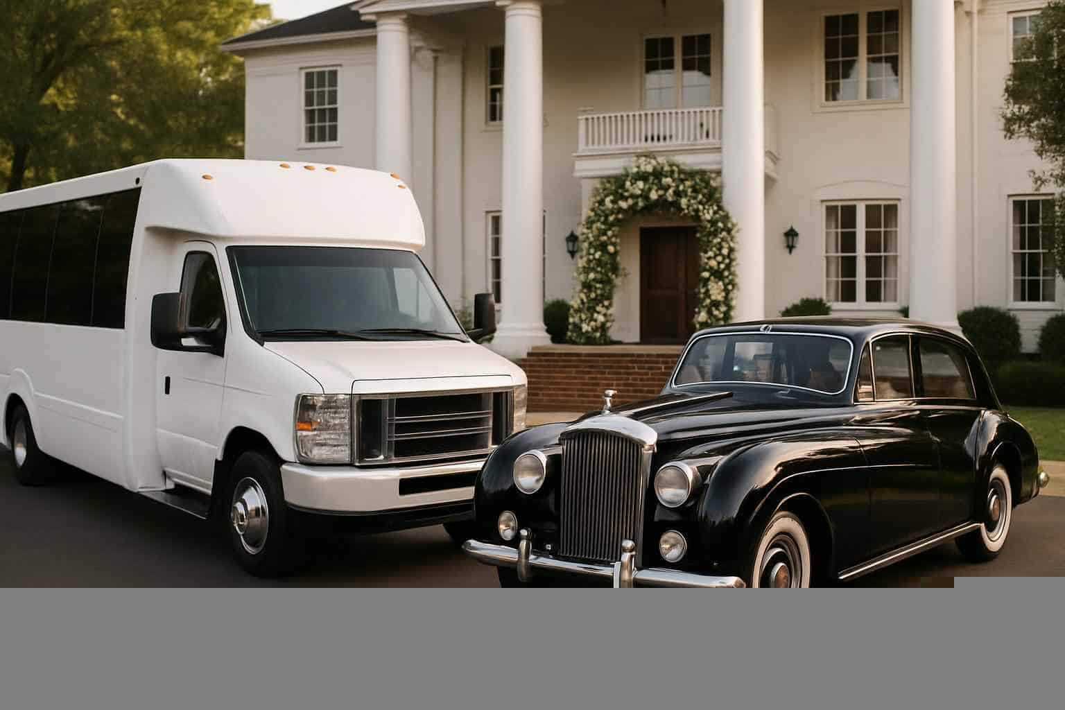 Do you provide wedding day shuttles and a classic vintage getaway car in Madison Alabama?
