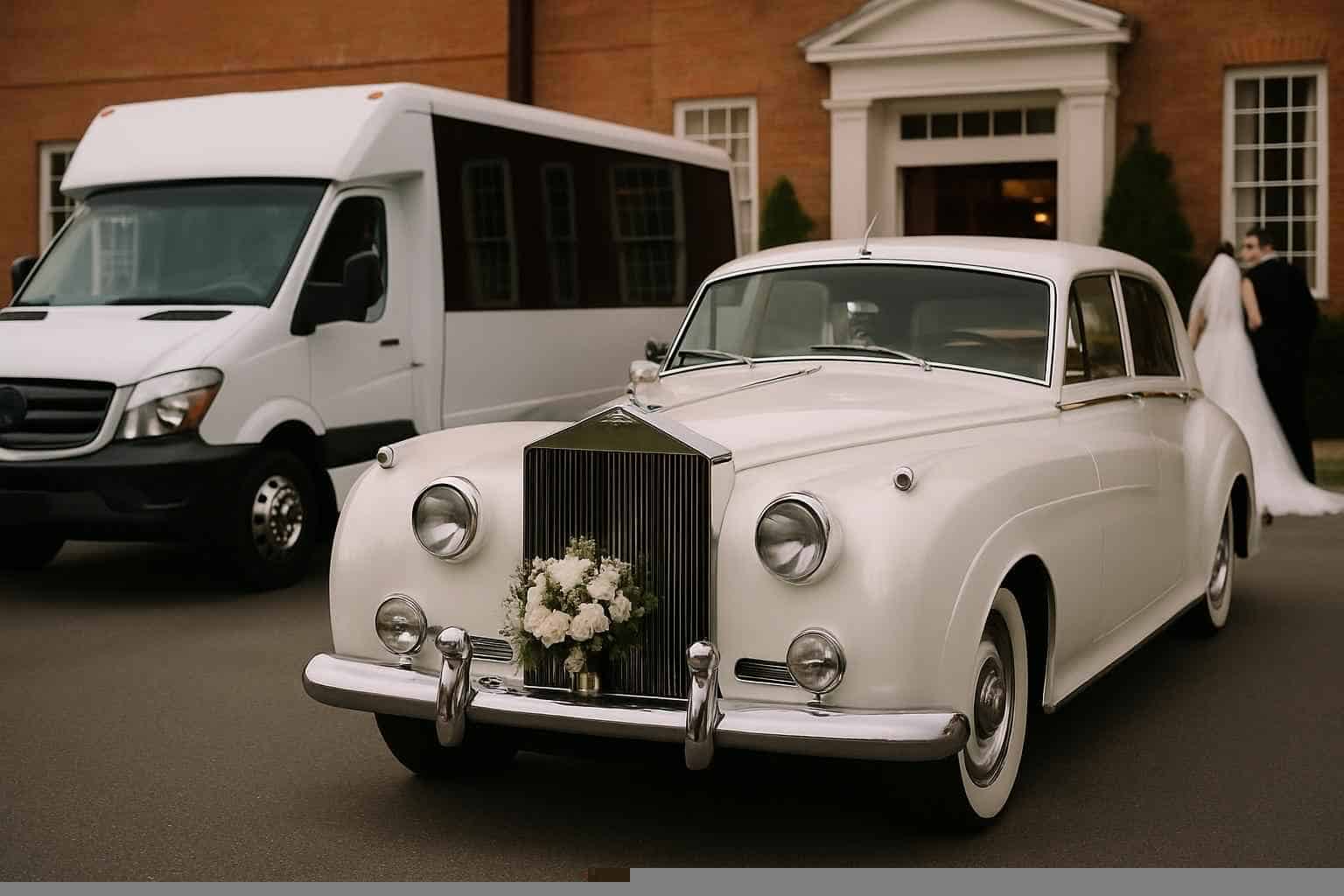 Do you provide wedding day shuttles and a classic vintage getaway car in Madison Alabama?