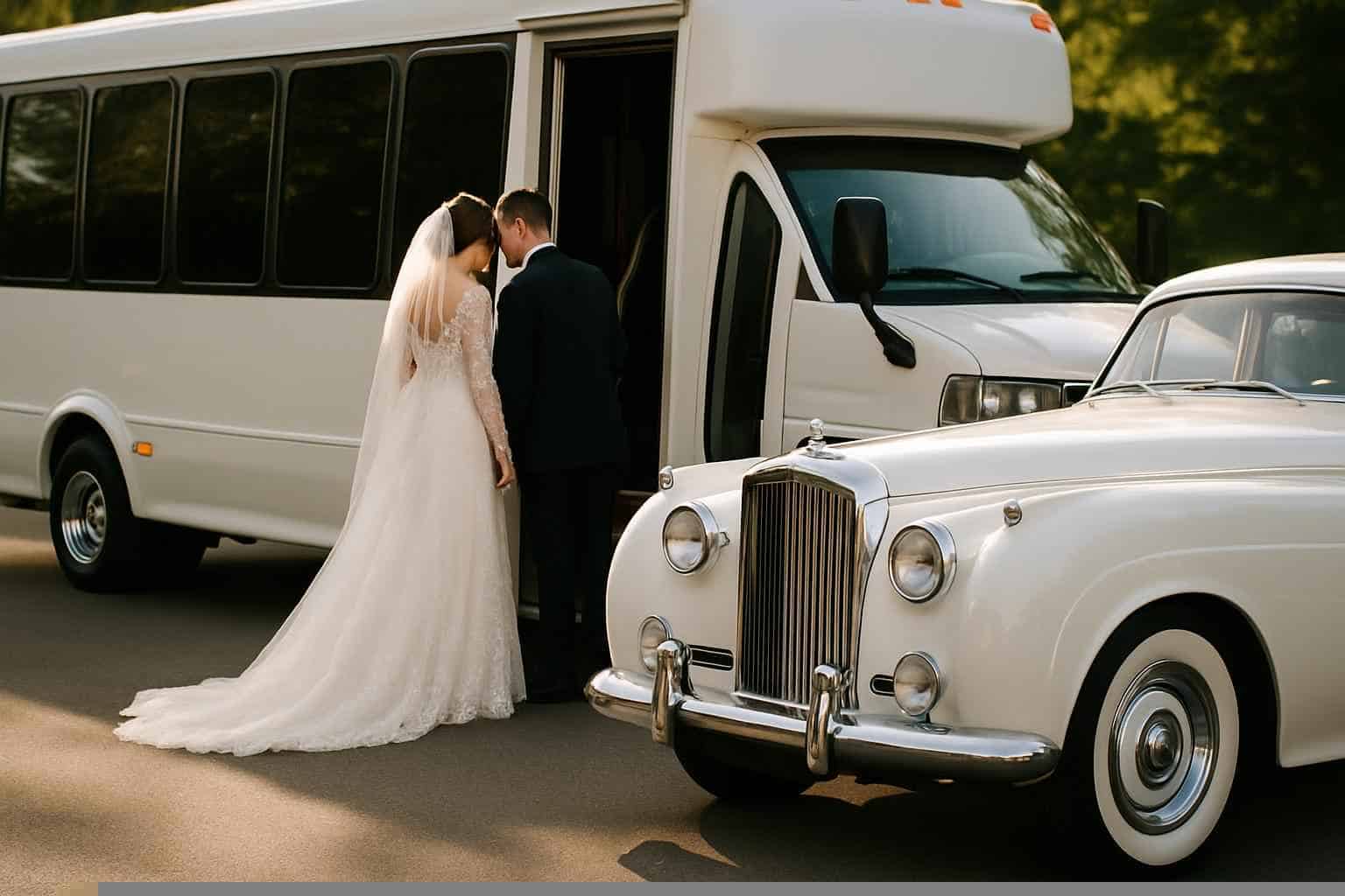 Do you provide wedding day shuttles and a classic vintage getaway car in Phenix City Alabama