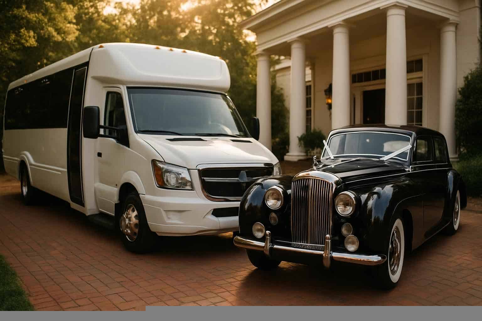 Do you provide wedding day shuttles and a classic vintage getaway car in Phenix City Alabama