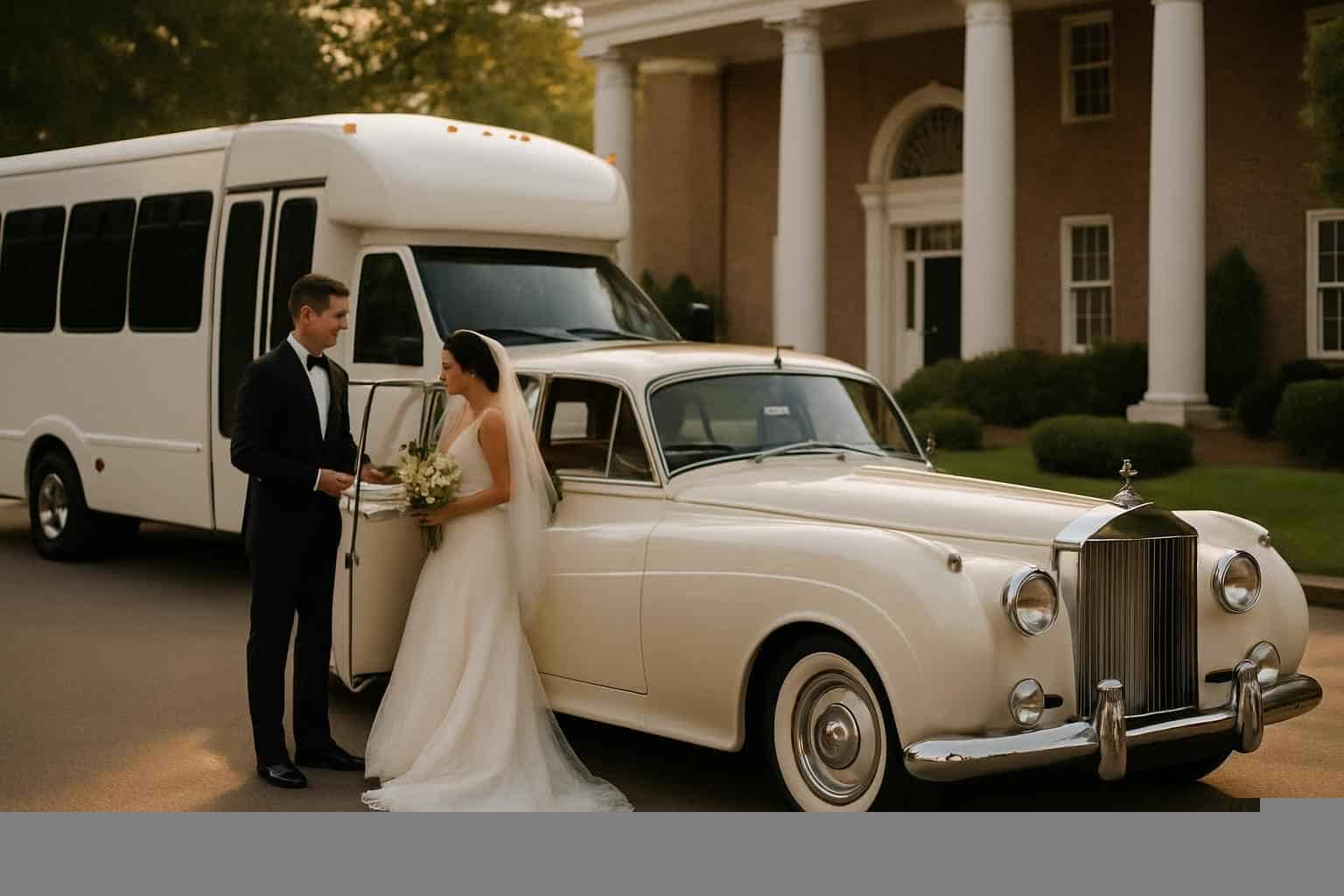 Do you provide wedding day shuttles and a classic vintage getaway car in Prattville Alabama