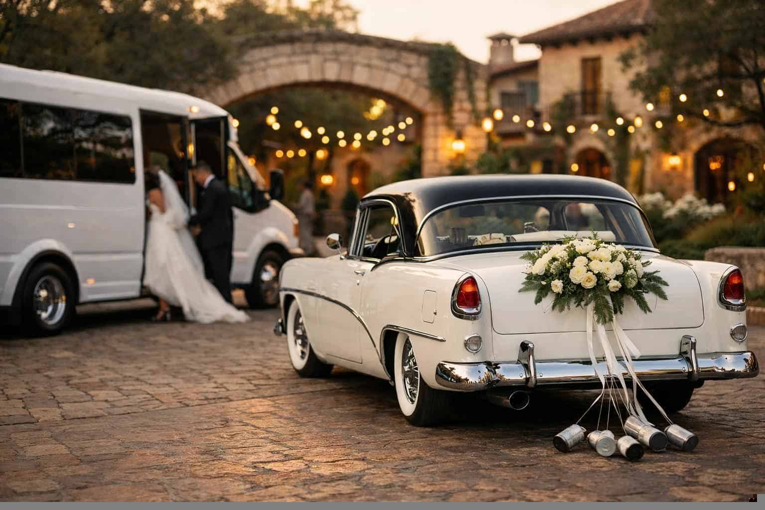 Do You Provide Wedding Day Shuttles And A Classic Vintage Getaway Car In San Antonio Texas?