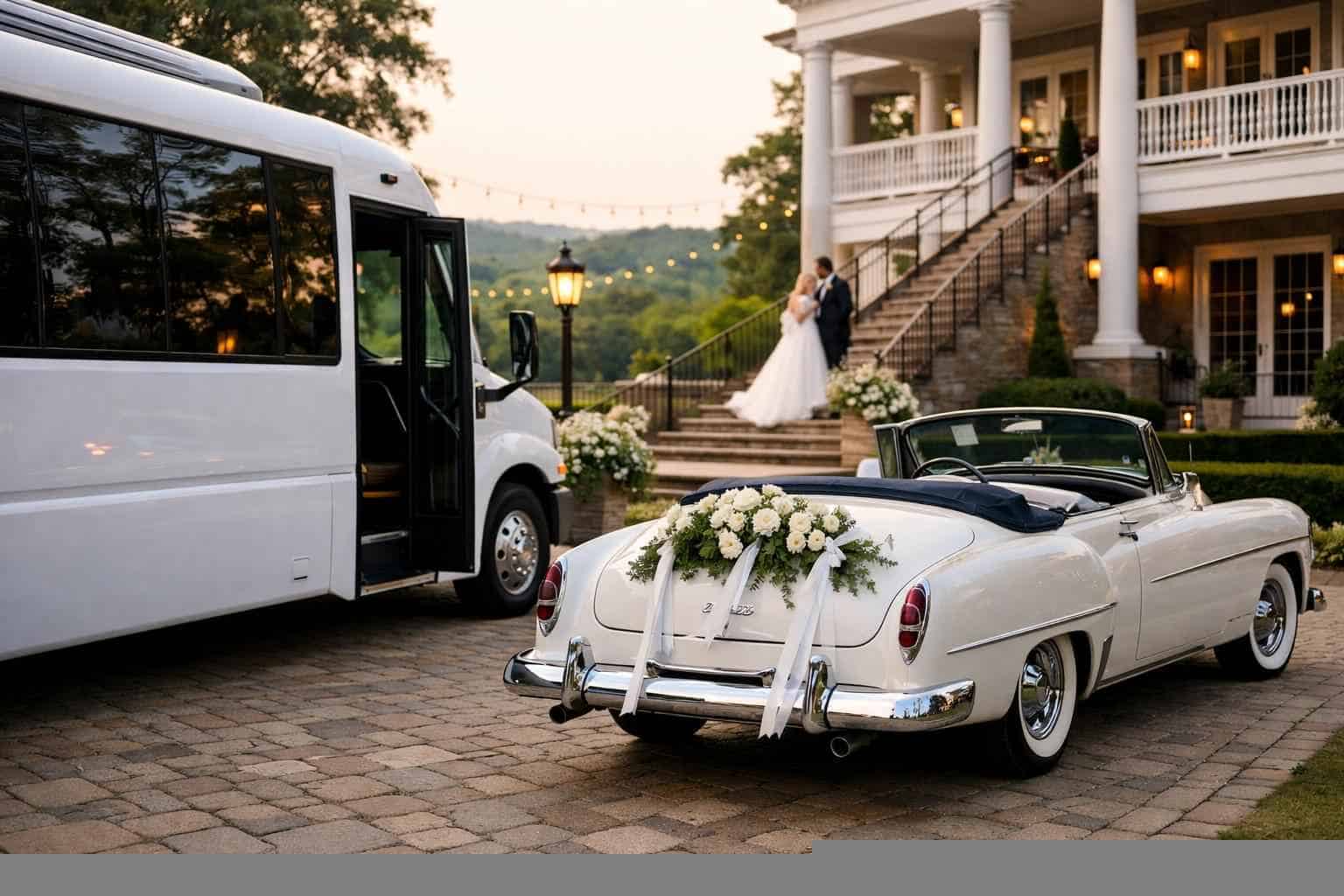 Do You Provide Wedding Day Shuttles And A Classic Vintage Getaway Car In Vestavia Hills Alabama