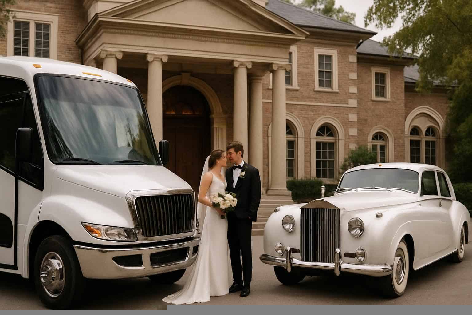 Do you provide wedding day shuttles and a classic vintage getaway car in Phenix City Alabama