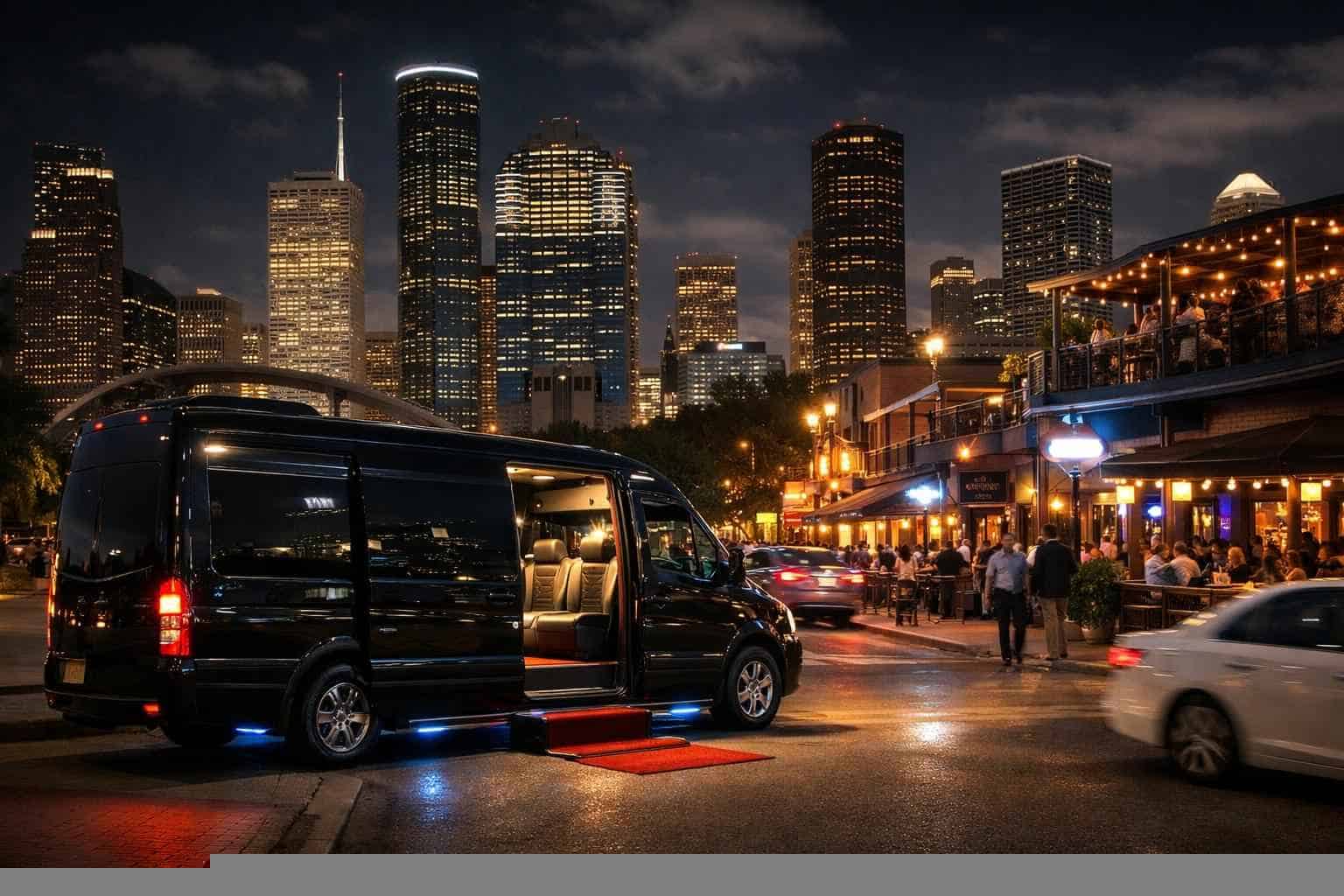 Do you service nightlife areas and downtown districts in Houston Texas for hourly charters?