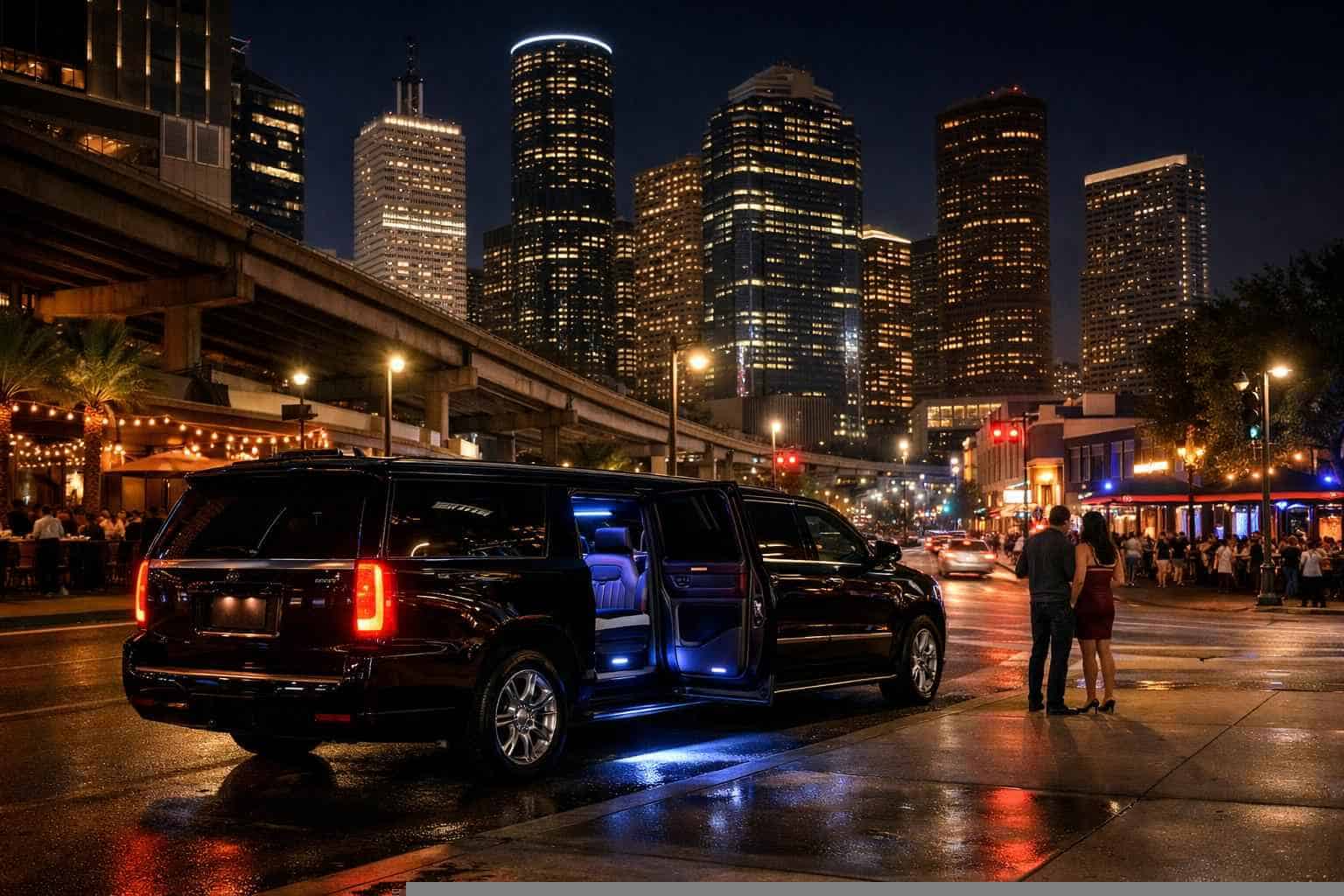 Do you service nightlife areas and downtown districts in Houston Texas for hourly charters?