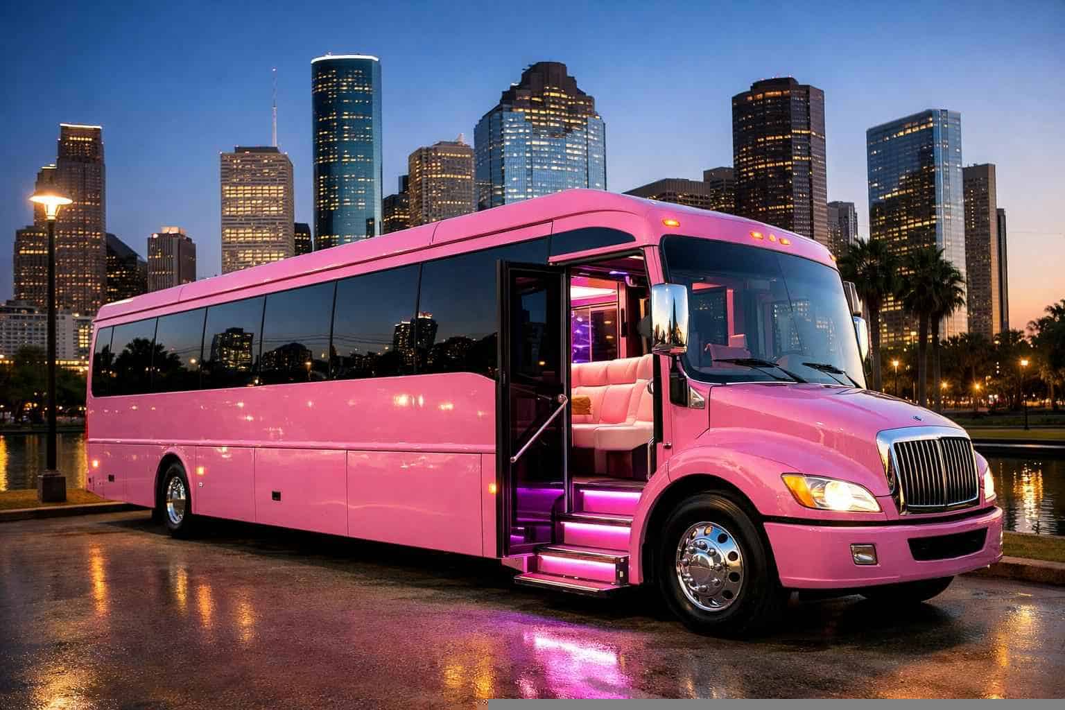 Pink Bus Service For Houston Celebrations