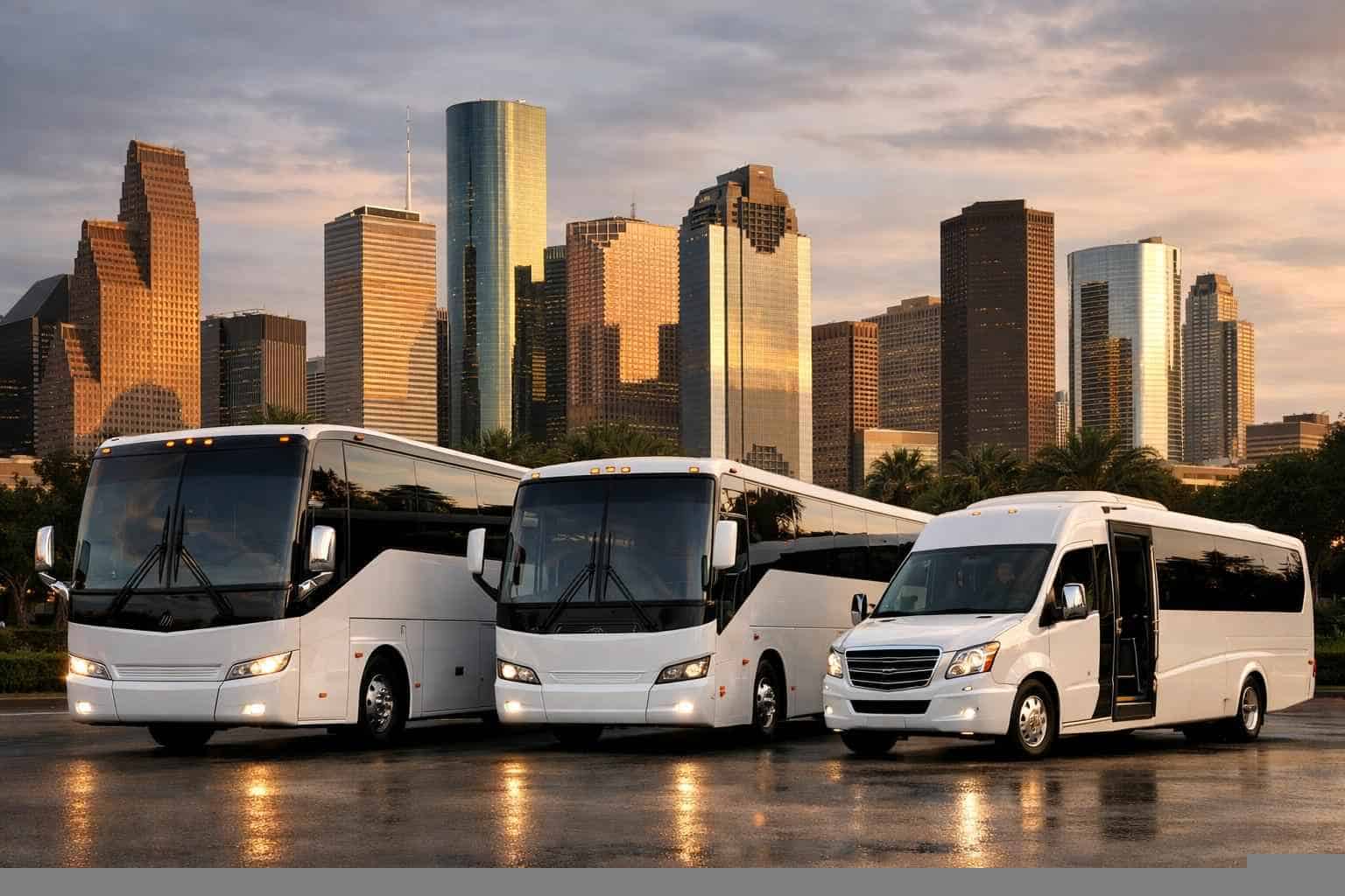 Houston Texas White Buses