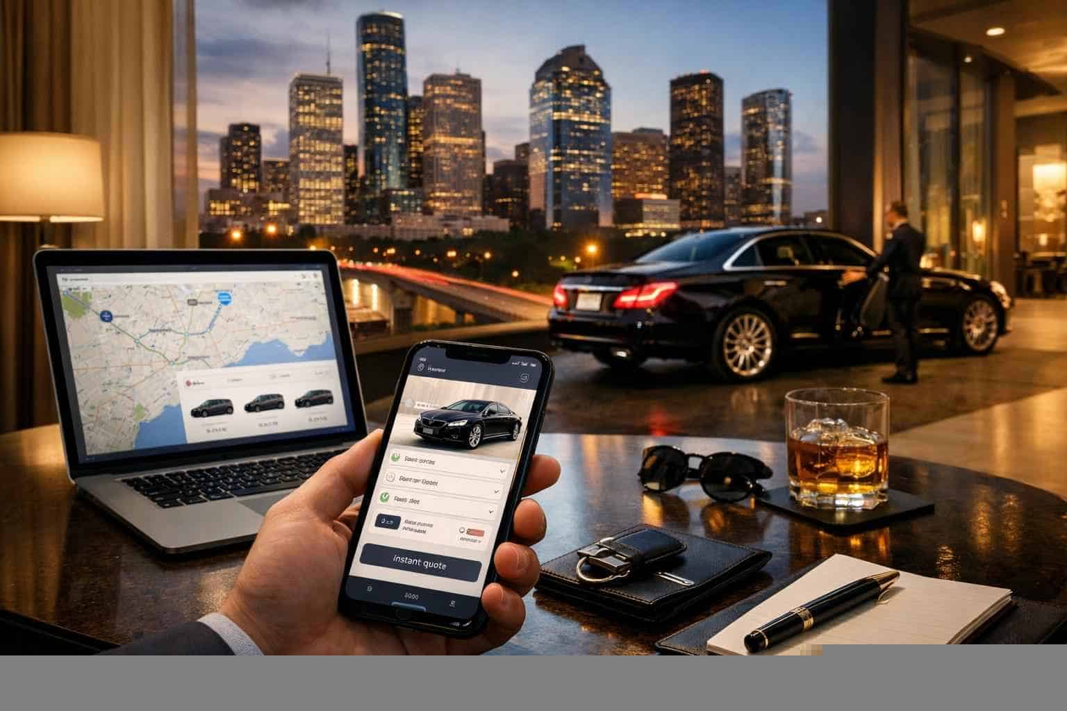 How do I get an instant quote for a trip in Houston Texas